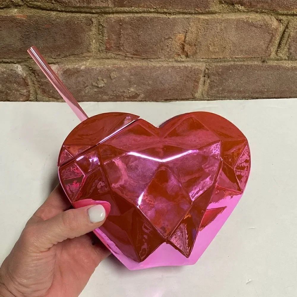 Disco Heart Tumbler- Pink
